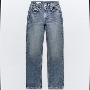 Zara straight leg jeans with a high waist